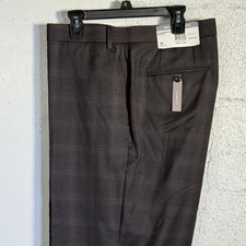 Michael Kors Men's Plaid Classic-Fit Wool-Blend Stretch Suit Pants 42x32 190