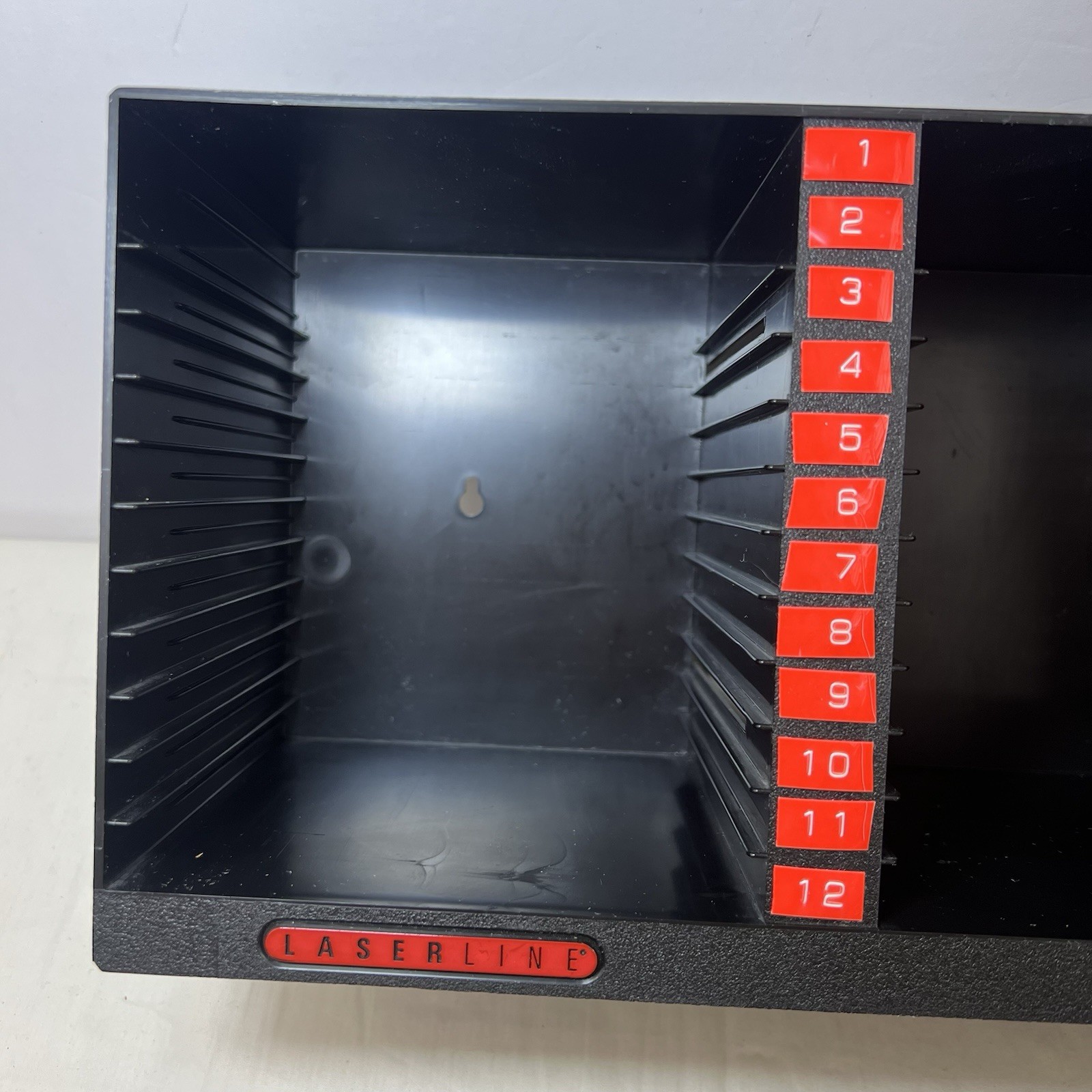 Vintage LASERLINE CD Storage Rack Organizer Desktop or Wall Mount Black 36 CDs