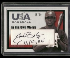 2006-07 USA Baseball Box Set #I-3 Julio Borbon In His Own Words Signatures # /20