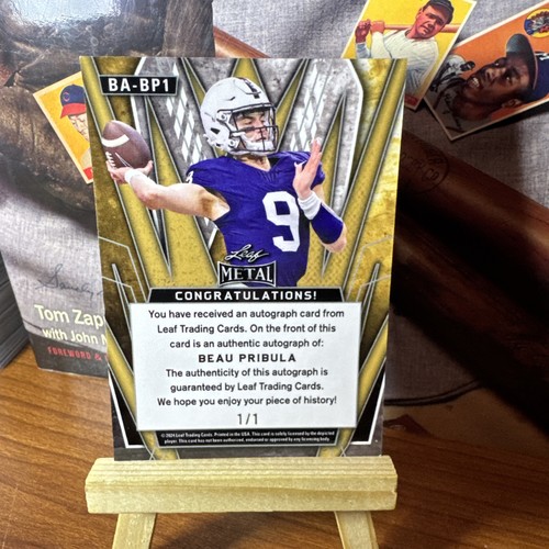 2024 Beau Pribula Leaf Metal RC AUTO BA-BP1 1/1 MOJO 1/1 Hot SSP! - Picture 2 of 2