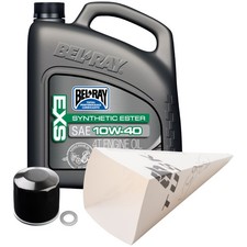Tusk 4-Stroke Oil Change Kit Bel-Ray EXS Synthetic Ester 10W-40 For Kawasaki