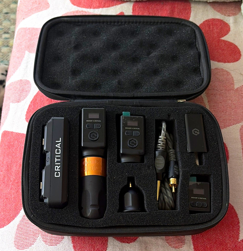 Bishop x Critical Power Wand Wireless Tattoo Machine Kit w/ Case, RCA Cable