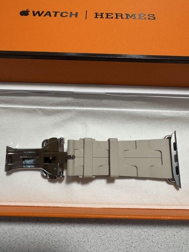 Hermès Kilim Sport Soft Rubber Apple Watch Strap Beton Color 46mm Compatible - 第 6/8 張圖片