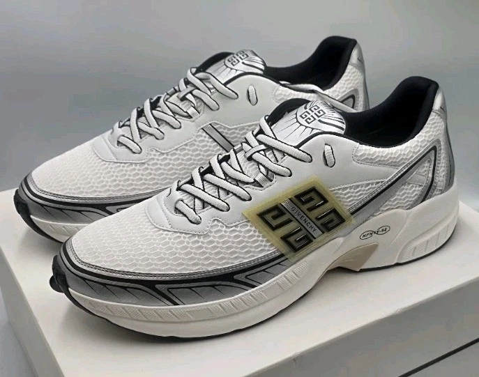 Givenchy — MSRP $850 Givenchy Men's White Slivery Runners, Size 13US (46 EUR)