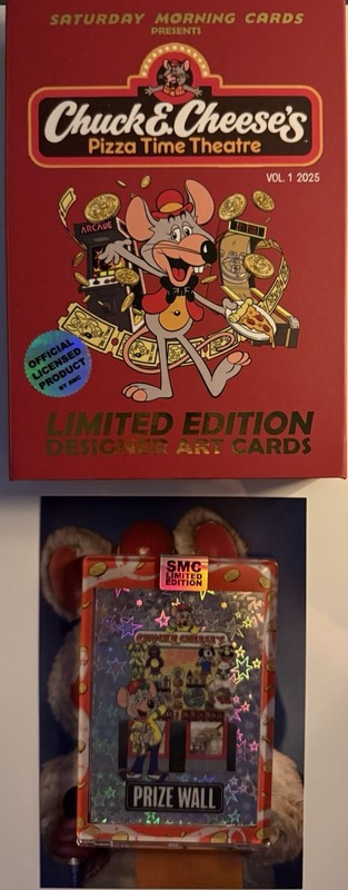 Saturday morning cards Chuck E Cheese Stars Prize Wall /100