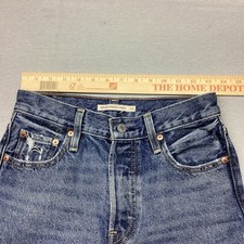 Women  s Levi  s Ribcage Straight Ankle Size 26 Button Fly Distressed