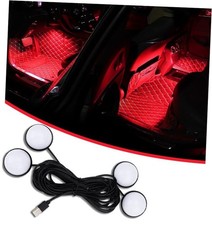 Car Interior LED Lights,Car Accessories, Automotive Ambient Neon Light Kit Red
