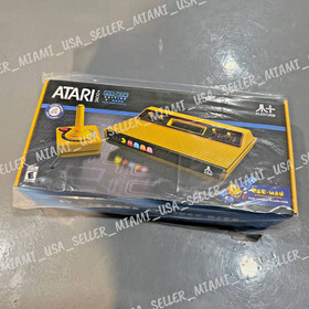 2025 Atari 2600+ PAC-MAN Edition Console Wireless Joystick Yellow +Power Adapter