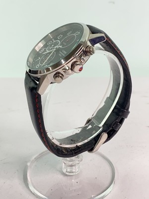 LORUS VD57-X114 Analog Quartz Black Leather Chronograph Watch