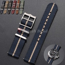 Watch Strap Twill Woven Fabric Two Piece Band Premium Nylon 18mm 20mm 22mm UK