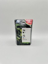 2x New EXPIRED Genuine - HP 74 75 Ink Cartridge Combo Pack - Black - Tri-Color