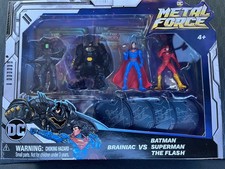 DC Comics Metal Force Team up Brainiac Vs Batman Superman The Flash Set 4