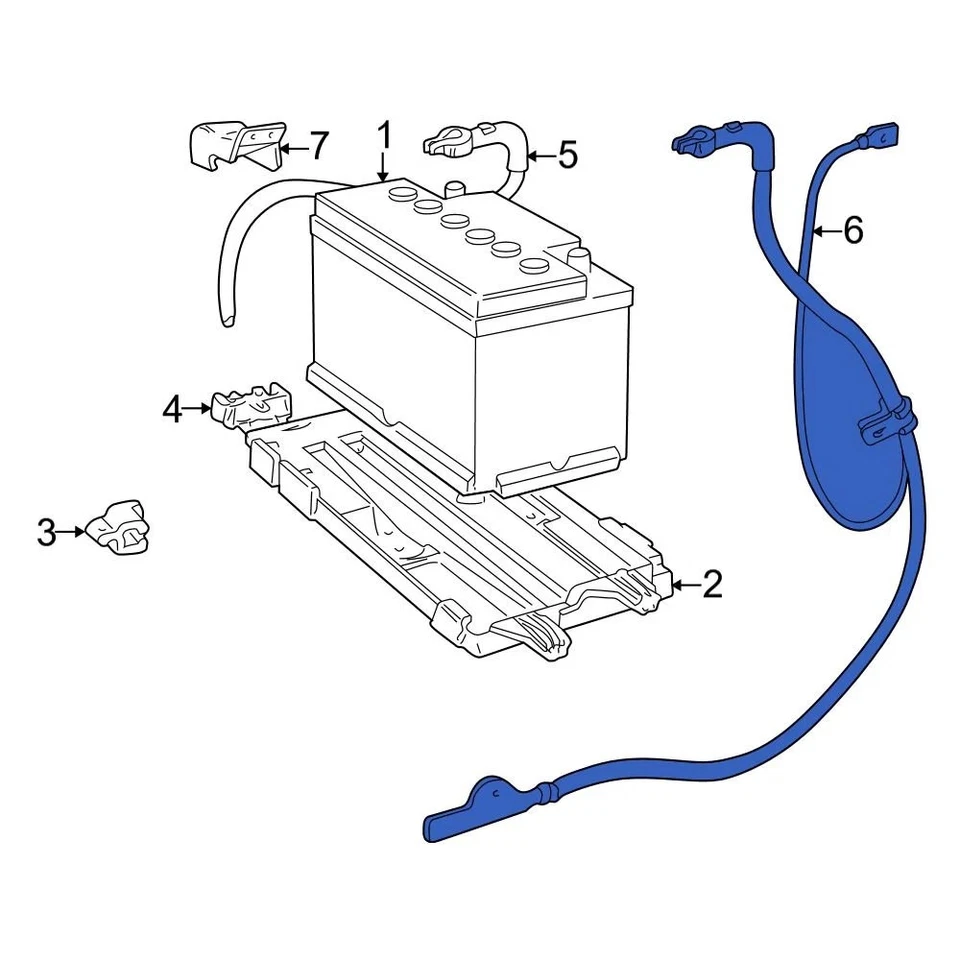 For Volvo V70 1998-2000 Volvo 8628771 Battery Cable - Imagem 3 de 4
