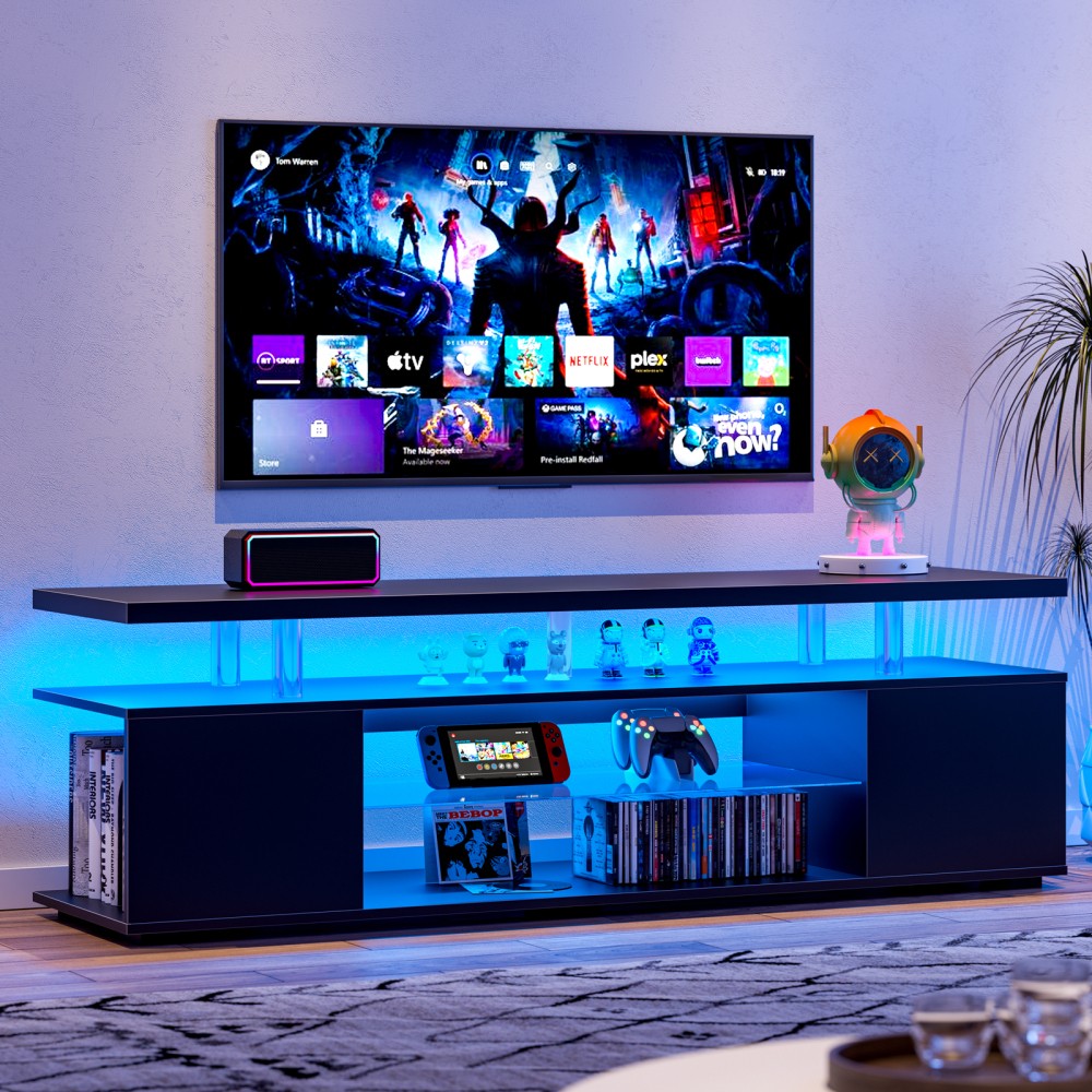 SONY 液晶テレビ 大型モデル TV STAND INCLUDED LED TV Stand for 55-70'' TV, High Glossy Modern TV Console
