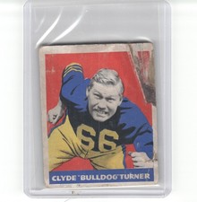 Clyde Bulldog Turner 1948 Leaf #3 DAMAGED