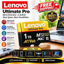 LENOVO 1TB 512GB 256GB 128GB Micro TF SD Card High Speed Class Flash Memory*