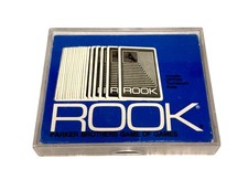 Rook Card Game 1968 Parker Brothers Complete Blue Box Plastic Case Rule Book