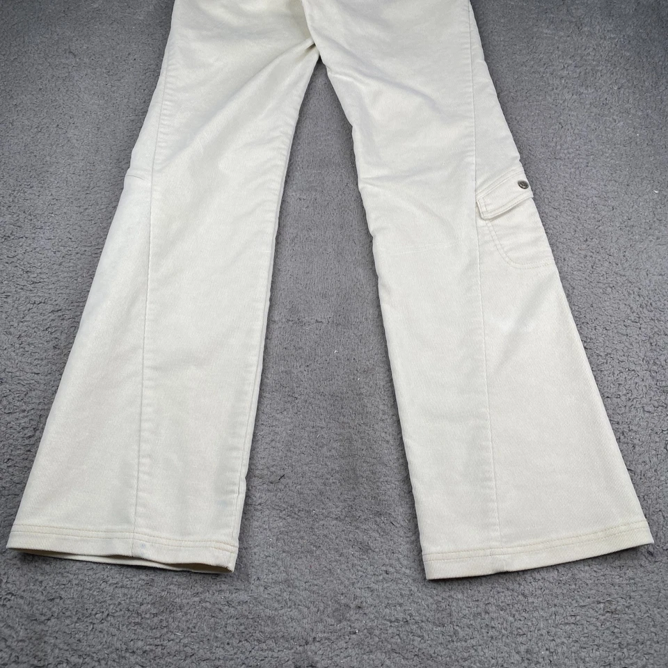 Calça Dipper Athleta Feminina Veludo 4T Bege Flare Boot Cut Bolso de Carga Y2K - Imagem 3 de 4