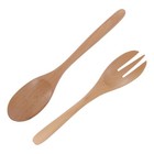  Log Spoon Fork Set Salad Cutlery Forks Spoons Servers Serving Utensils