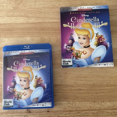 Cinderella II + III (Blu-ray + DVD) Disney Movie Club W/ Slipcover