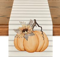 Orange Streifen KüRbisse BläTter Herbst 40X140 Cm | Sonnenblumen Saisonal Hause