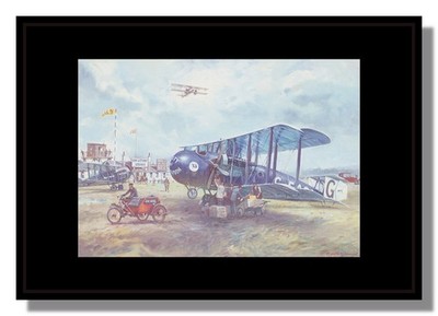 Vickers Vimy Airliner at Croydon Airport framed picture McDonough free p&p UK