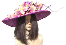 Philip Treacy London Fascinator Pink 3D Orchid Floral Sculptural Derby Ascot Hat