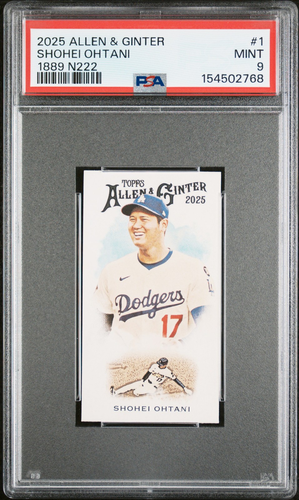 2025 ALLEN & GINTER 1889 N222 #1 SHOHEI OHTANI PSA 9