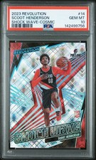 Scoot Henderson PSA 10 2023 Panini Revolution /100 Cosmic Shock Wave Rookie RC