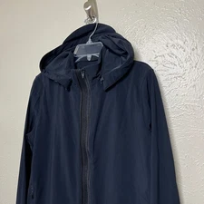 Hoodie Mens M Black Performance Stretch Detachable Hood Zippers Full Zip