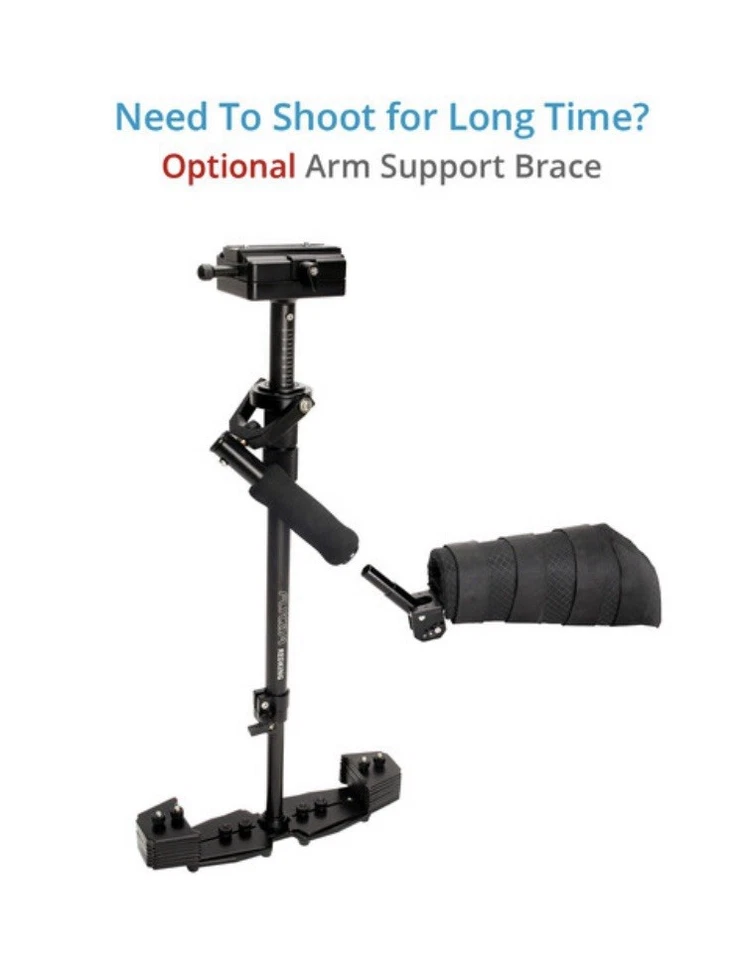 Estabilizador de cámara de video Flycam Redking, Steadicam + Apoyabrazos + Bolsa - Usado Foto 4 de 4