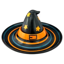 Hallmark Halloween Witch Hat Ceramic Chip and Dip Bowl READ