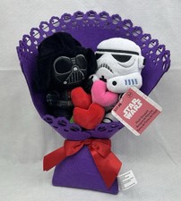 Star Wars Darth Vader  Stormtrooper Valentine Hearts Plush Bouquet Love Gift