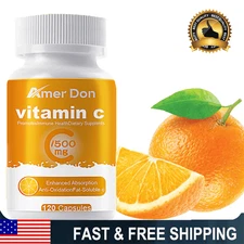 Premium Liposomal Vitamin C 1500mg -120 Capsules -High Absorption Immune Support