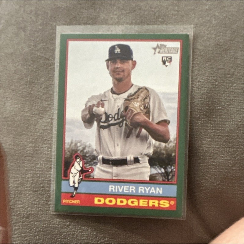 Topps 2024 Heritage River Ryan Los Angeles Dodgers Rookie Card #592