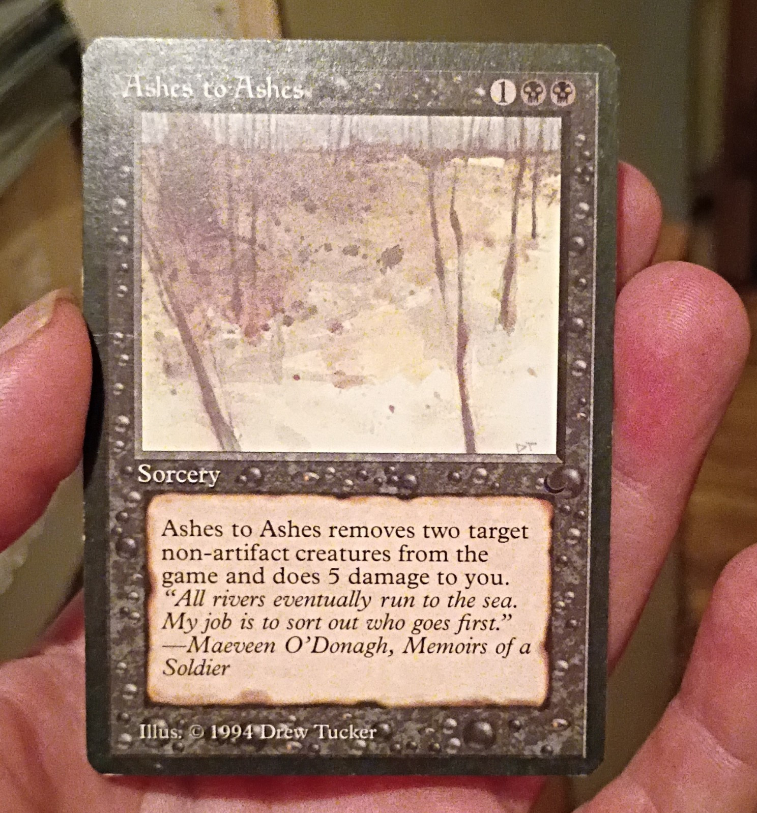 Wizards of the Coast MTG Ashes to Ashes The Dark 1994 Uncommon Black Sorcery