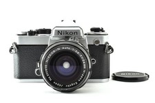 Nikon FE Black 35mm Camera Silver Ai Nikkor 35mm F2.8 Near MINT JAPAN 593