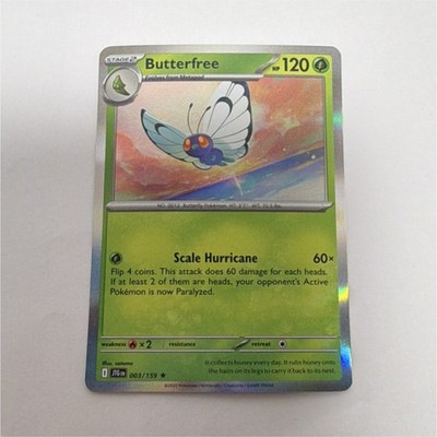 Pokémon Butterfree 003/159 Sv09: Journey Together Rare Holo Stage