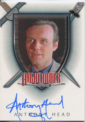 Die komplette Highlander Autogrammkarte A15 Anthony Head