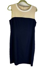 New Calvin Klein Womens 12 Color Block Sleeveless Sheath Dress