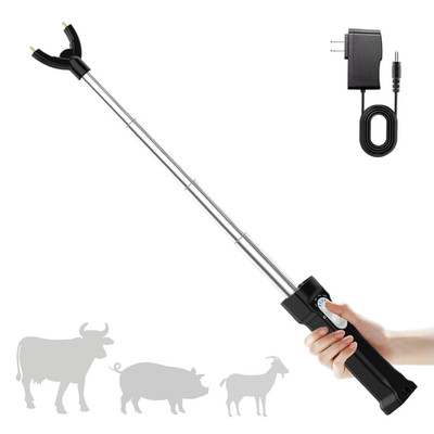 Rechargeable Cattle Prod, Waterproof Electric Livestock Prod for Cattle with LED