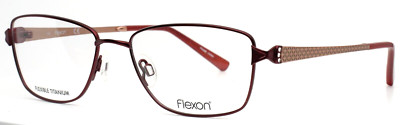 FLEXON Lana 604 Burgundy Womens Semi Cat Eye Eyeglasses 55-17-135 B:36 'AS-IS'