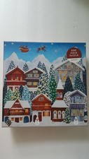 Galison 500 Piece Jigsaw Puzzle Yultide Village Snow Covered Village with Santa
