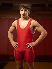 Matman Wrestling Singlet Men’s Boys Premium Spandex Black White Made in USA