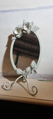 Vintage verzierter Rokoko ShabbyChic Stil freistehender Schminktisch Kosmetikspiegel