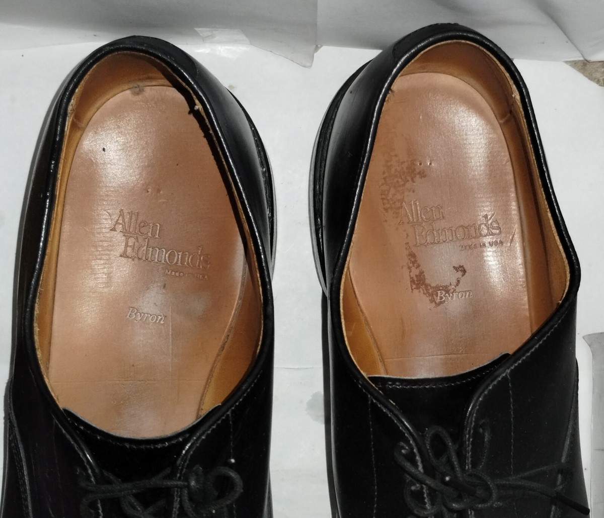 Allen Edwards Size 13 B Mens Oxford Black Leather Dress  display picture 3
