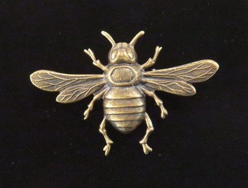 Bienennadel Brosche antik Messing Hummel Biene Honigbienen Königin Drohne Napoleon - Bild 8 von 10