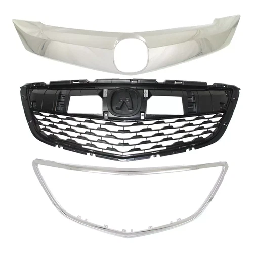 Parachoques delantero para Acura MDX 2014-2016 parrilla superior moldura cromada 75101TZ5A03 - Imagen 2 de 15