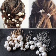 18Pcs Wedding Party Hair Pins Bridesmaid Diamante Pearl Bridal Clips Grip New  