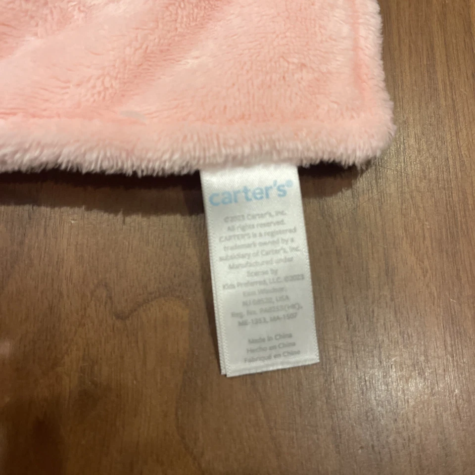 Manta de seguridad Carters Pink Fox Lovey bebé muñeca de peluche ciervo guardería EXCELENTE ✨ Foto 3 de 4